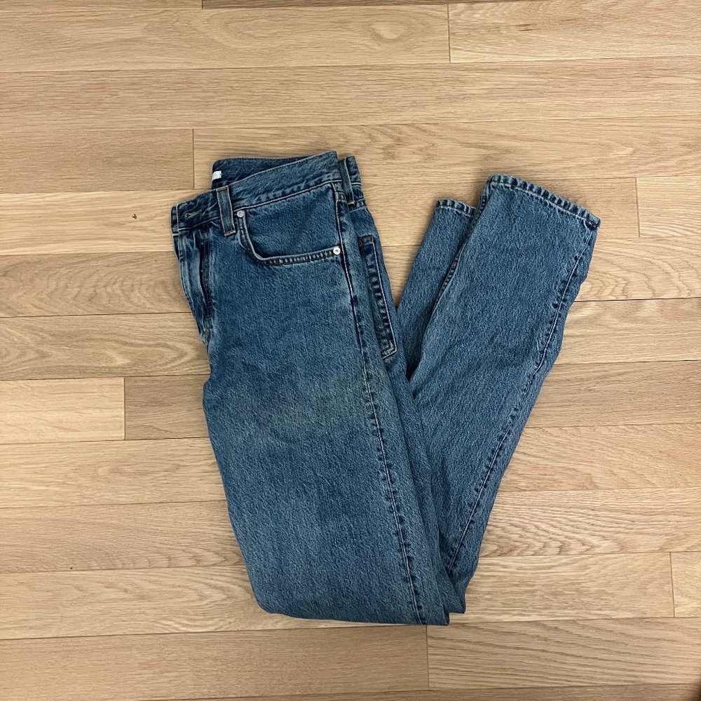 Helmut Lang Blue Denim Straight Full Length Jeans